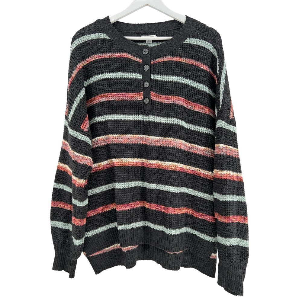 Amercian Eagle Sweater Womens Size XL Striped Long Sleeve Oversized Casual